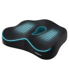 Load image into Gallery viewer, Memory Foam Seat Chair Cushion for Relieves Back Sciatica Pain Tailbone Pain Coccyx Degenerating Disc Orthopedic Osteoarthritis Prostate Cushion Low