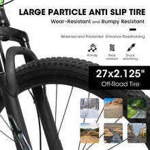 Load image into Gallery viewer, 27" Mountain Bike, 21 - Speed Dual Disc Brakes with Aluminum Frame - Black