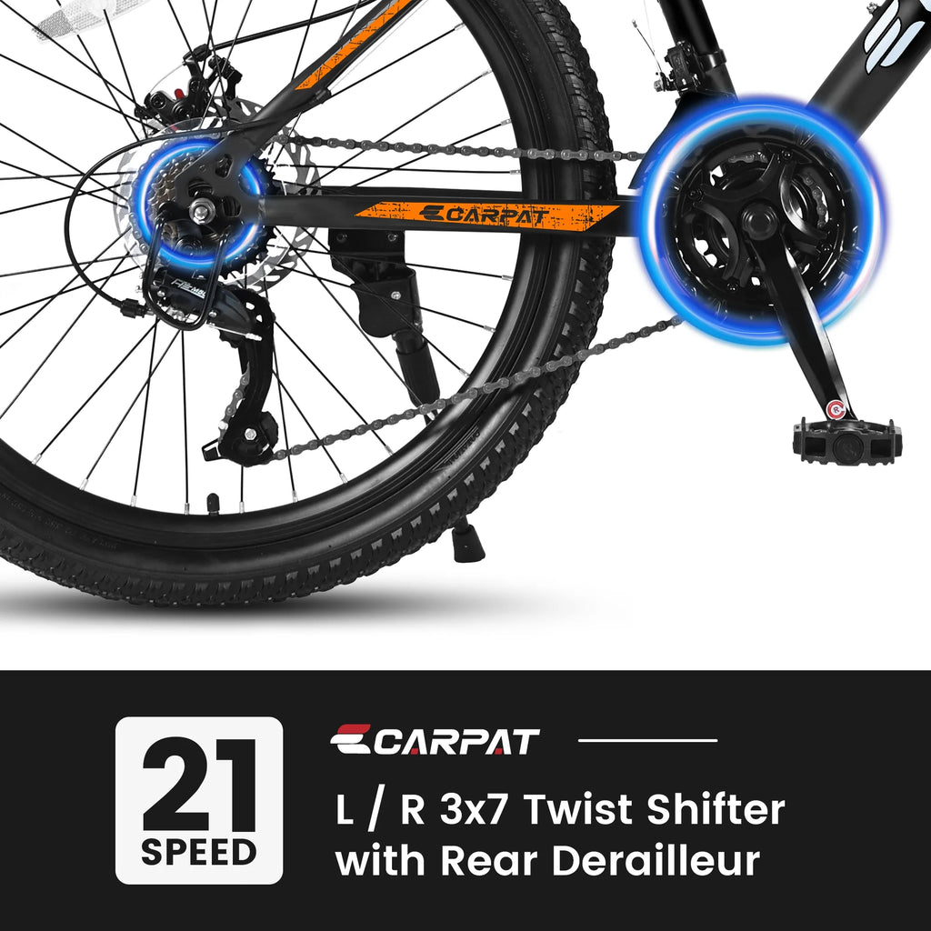 26 in Mountain Bike for Men, Adult Mens Bike with 21 Speed & Disc Brakes