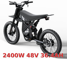 Load image into Gallery viewer, 2400W Ridingtimes GT73 2400W 48V Electric Motorbike 18.2ah*2 Electric BIKE UL2849 with 25" Tires Digital Screen Carbon Steel, BLACK