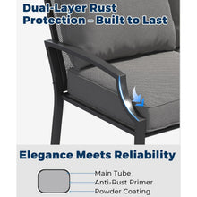 Load image into Gallery viewer, AECOJOY 4-Piece Outdoor Patio Furniture Set with Rocking Chair, Metal Patio Conversation Bistro Set
