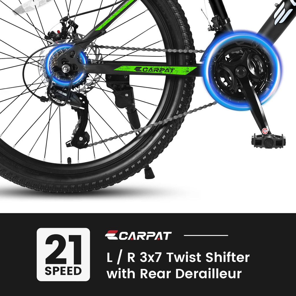 26 in Mountain Bike for Men, Adult Mens Bike with 21 Speed & Disc Brakes